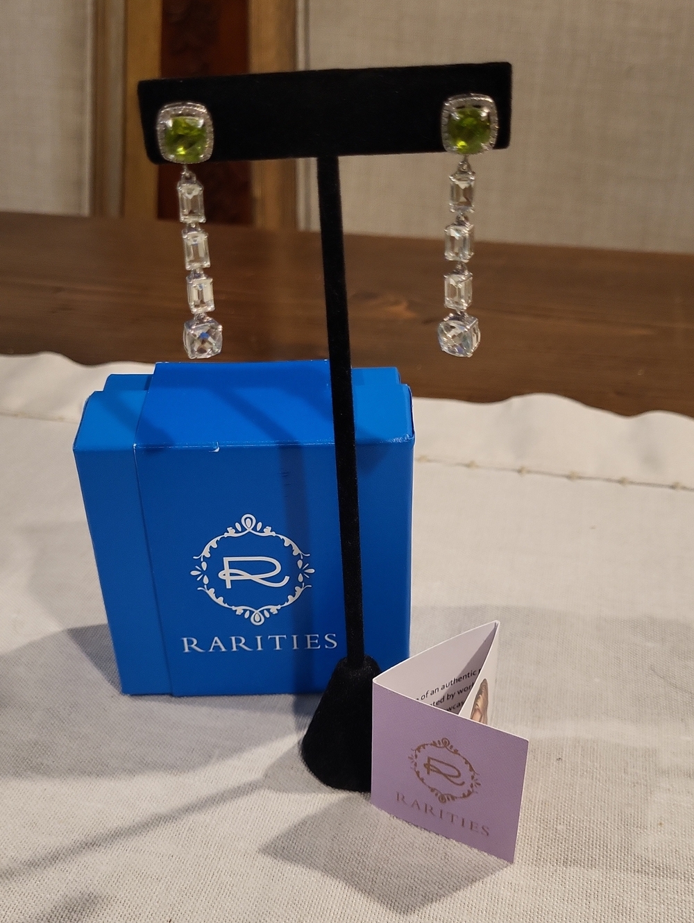 Rarities Peridot And Prasiolite Green Convertible Earings
